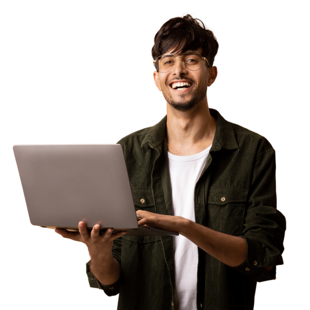 man with laptop